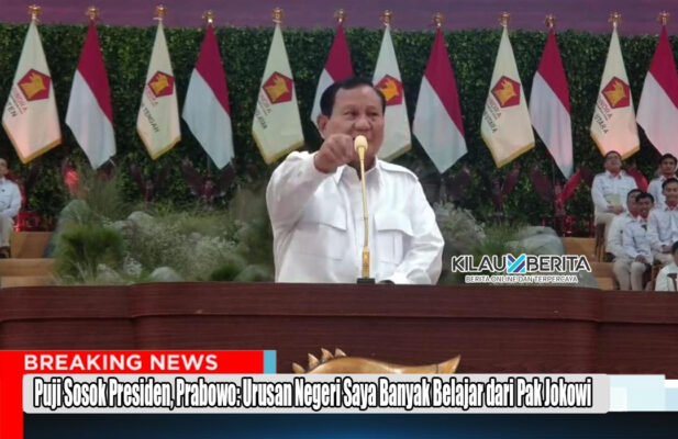 Puji Sosok Presiden, Prabowo : Urusan Negeri Saya Banyak Belajar dari Pak Jokowi