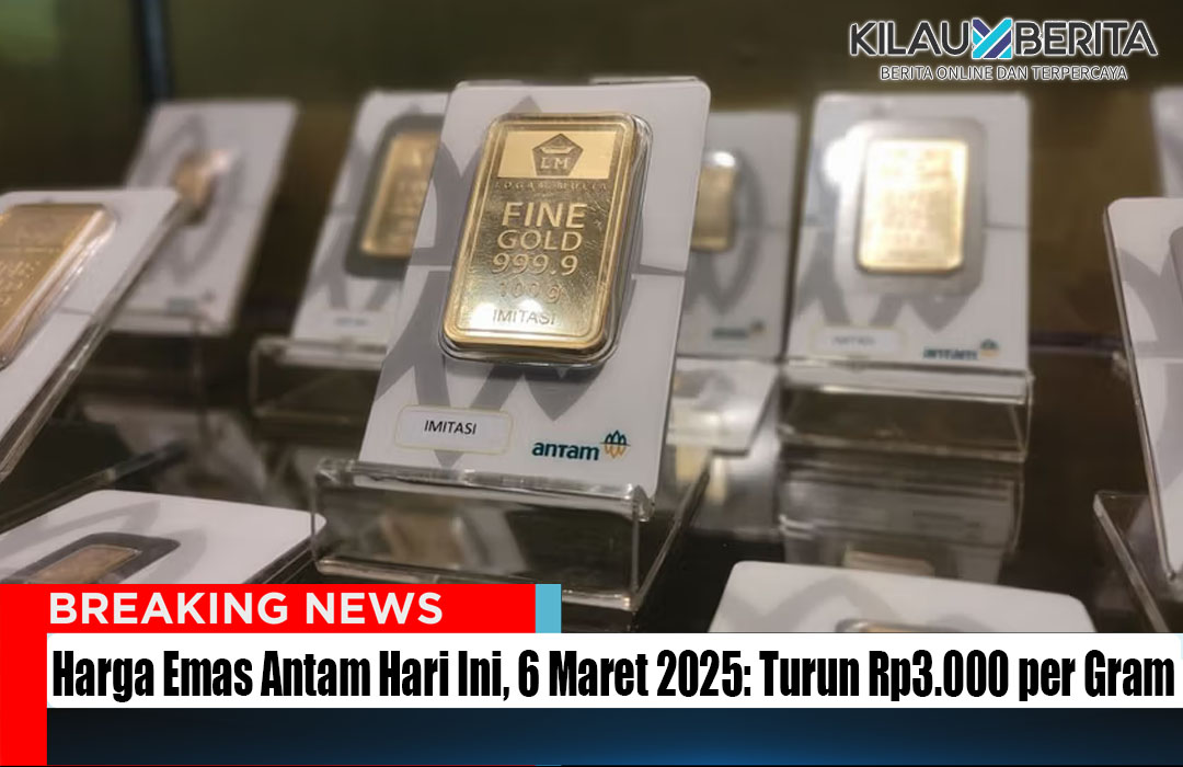 Harga Emas Antam Hari Ini, 6 Maret 2025: Turun Rp3.000 per Gram