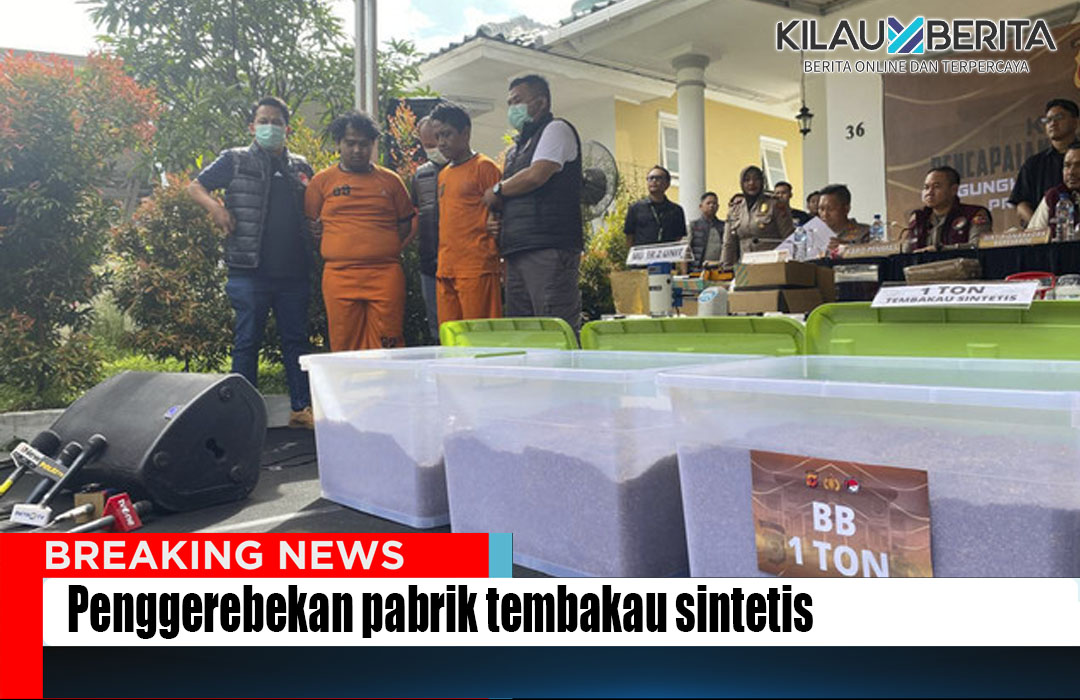 Penggerebekan pabrik tembakau sintetis