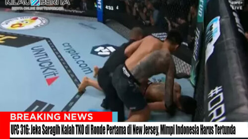 Jeka Saragih Kalah TKO di UFC 316 Ronde Pertama New Jersey