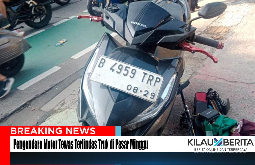Pengendara Motor Tewas Terlindas