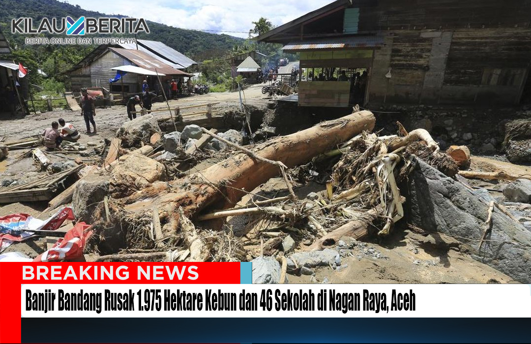 Banjir Bandang Rusak Aceh 1.975 Hektar Kebun 46 Sekolah Rusak