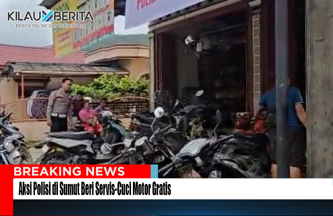 Aksi Polisi di Sumut Beri Servis-Cuci Motor Gratis